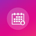 Menstruation cycle calendar vector icon Royalty Free Stock Photo