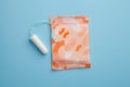 menstruation products, woman intimate hygiene, sanitary pad and tampon