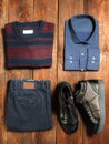 Menswear set in casual style