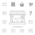 menswear shop icon. Detailed set of shops and hypermarket icons. Premium quality graphic design. One of the collection icons for w Royalty Free Stock Photo