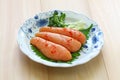 Mentaiko, spicy cod roe, japanese food Royalty Free Stock Photo