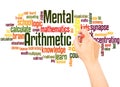 Mental Arithmetic word cloud hand writing concept