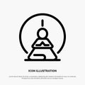 Mental Concentration, Concentration, Meditation, Mental, Mind Line Icon Vector