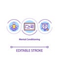 Mental conditioning concept icon