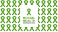 Mental Health Awareness an annual campaign highlighting awareness of mental health. Royalty Free Stock Photo