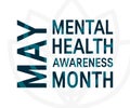 Mental health awareness month, vector flat style Royalty Free Stock Photo