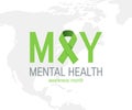 Mental health awareness month, vector flat style