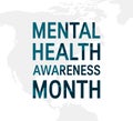 Mental health awareness month, vector flat style Royalty Free Stock Photo