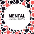 Mental health background with different faces and emotions Royalty Free Stock Photo