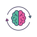 Mental Health Brain Cycle Icon Royalty Free Stock Photo
