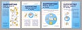 Mental health care at workplace blue brochure template