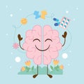 mental health cute brain