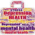 Mental Health Depression Suicidal Stress Abstract Background Illustration