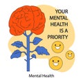 Mental health and emotional wellbeing. Positive thinking and attitude.