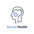 Mental health, human head, psychological help, psychiatry concept Royalty Free Stock Photo