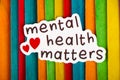 Mental health matters Inspirational Life Motivate Concept. Royalty Free Stock Photo