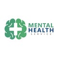 Mental health. Mind therapy psychology logo design. Royalty Free Stock Photo