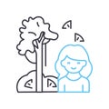 mental health retreat line icon, outline symbol, vector illustration, concept sign
