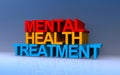 mental health treatment on blue