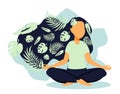 Mental health vector illustration. Psychological mind emotional balance and confidence in flat tiny person