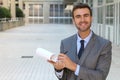 Mental health worker listening and taking notes Royalty Free Stock Photo