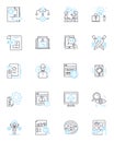 Mental snaps linear icons set. Memories, Emotions, Triggers, Thoughts, Snapshots, Awareness, Perception line vector and
