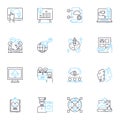 Mental snaps linear icons set. Memories, Emotions, Triggers, Thoughts, Snapshots, Awareness, Perception line vector and