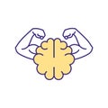 Mental strength RGB color icon Royalty Free Stock Photo