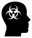 Mental Virus Flat Icon Illustration