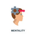 Mentality icon. Simple element from critical thinking collection. Creative Mentality icon for web design, templates, infographics