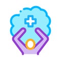 Mentally healthy person icon vector outline illustration