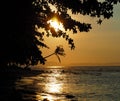 Mentawai island beautiful sunset contrast