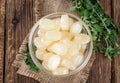 Menthol Candies on wooden background