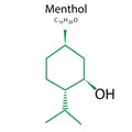 menthol formula. chemical formula. Vector illustration. stock image. Royalty Free Stock Photo