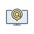 Color illustration icon for Mentioned, described and cited Royalty Free Stock Photo