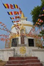 The Gayasisa Stupa at Brahmayoni Hill, marks the site where the historical Buddha preached the Fire Sermon, Bihar, India