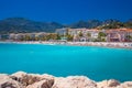 Menton city with coastline promenade, Mediterranean Coast, French riviera