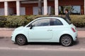 Green Fiat 500 Side View