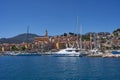 Menton, France - August 8, 2023 - the colorful pretty town in the south of France