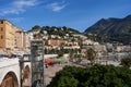 Menton, France - August 8, 2023 - View on old part of Menton on a beautiful summer day