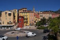 Menton, France - August 8, 2023 - View on old part of Menton on a beautiful summer day