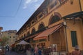 Menton, France - August 8, 2023 - the traditional architecture of the marketplaces