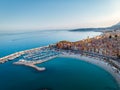 View on old part of Menton, Provence-Alpes-Cote d`Azur, France. Royalty Free Stock Photo