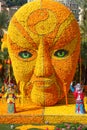 Menton, France - February 20: Lemon Festival (Fete du Citron) on the French Riviera.The theme for 2015:Tribulations of a lemon in