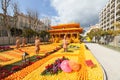 MENTON, FRANCE - FEBRUARY 20: Lemon Festival (Fete du Citron) on the French Riviera.The theme for 2015 was: Tribulations of a