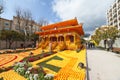 MENTON, FRANCE - FEBRUARY 20: Lemon Festival (Fete du Citron) on the French Riviera.The theme for 2015 was: Tribulations of a