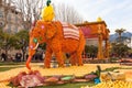 MENTON, FRANCE - FEBRUARY 27: Lemon Festival (Fete du Citron) on the French Riviera. Royalty Free Stock Photo