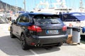 Porsche Cayenne Turbo SUV On The Port Of Menton Garavan In Franc