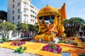 Menton Lemon Festival 2019, Art made of lemons and oranges. Fantastic Worlds Theme