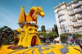 Menton Lemon Festival 2019, Art made of lemons and oranges. Fantastic Worlds Theme